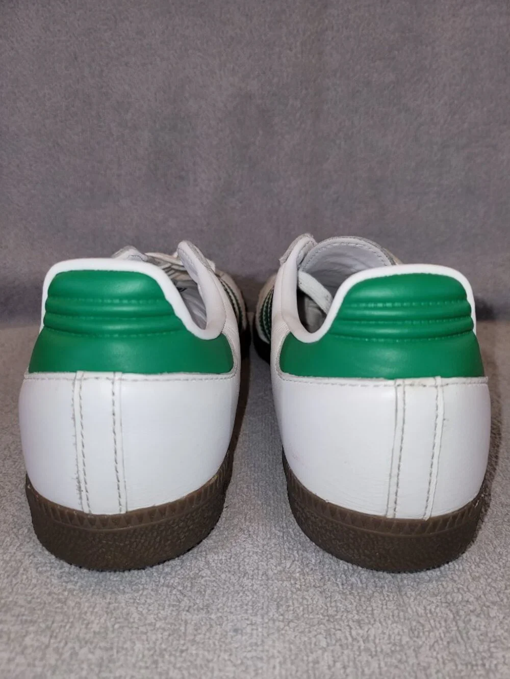 Adidas Originals Samba OG Men's Cloud White Green IG1024 Size 8 Sneakers (#2143)